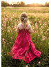 High Low Cherry Cotton Twirl Flower Girl Dress
